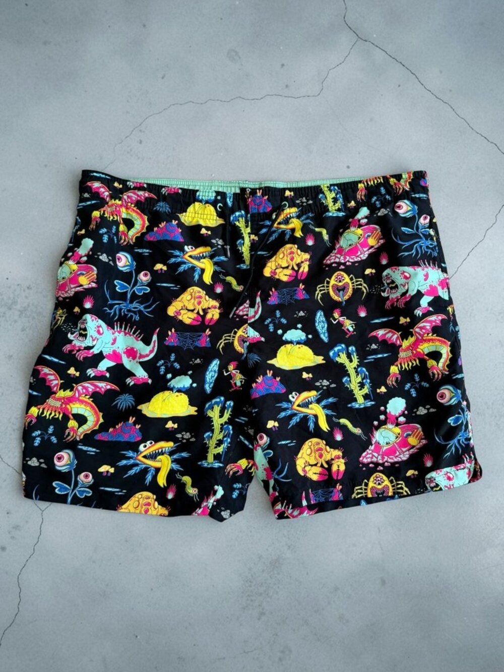 ADULT SWIM Men’s Rick and Morty Graphic character Swim Shorts Size XXL